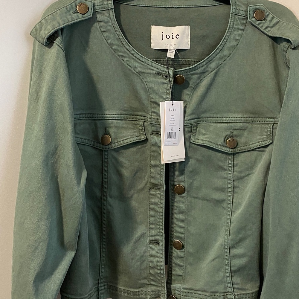 NWT Joie Olive Green Military Jacket Extremely Well Made